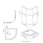Душевое ограждение Triton Альфа-Блэк 100*100