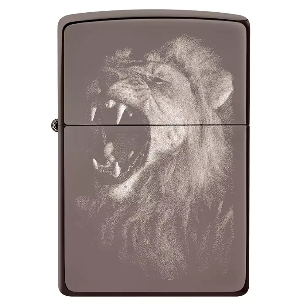 Зажигалка Zippo 49433 Lion Design, Black Ice