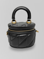 Сумка 526 однотонная с золотой фурнитурой в виде цилиндра