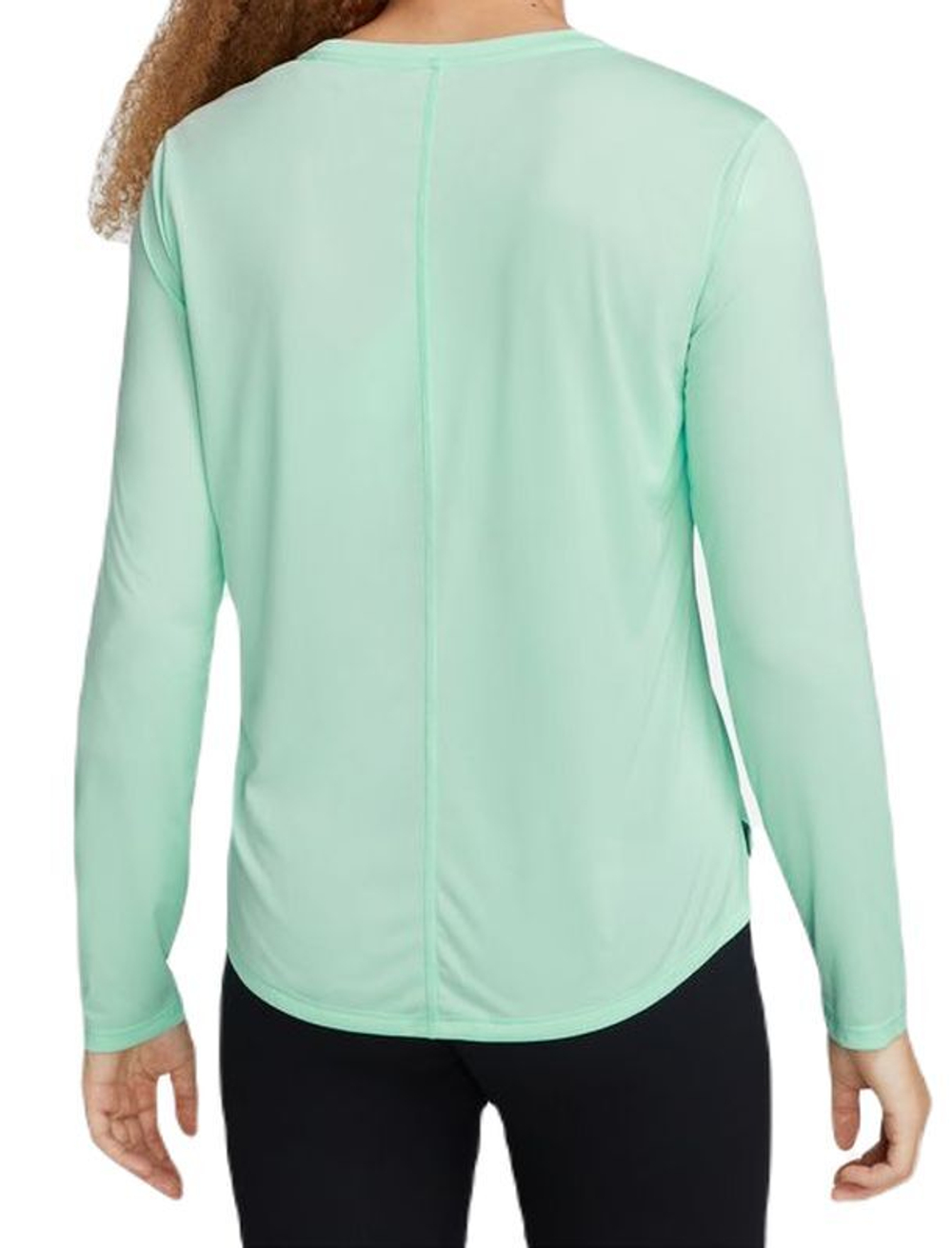 Женская футболка теннисная (dł. Рукава) Nike Dri-FIT One Women's Standard Fit Top - mint foam/black