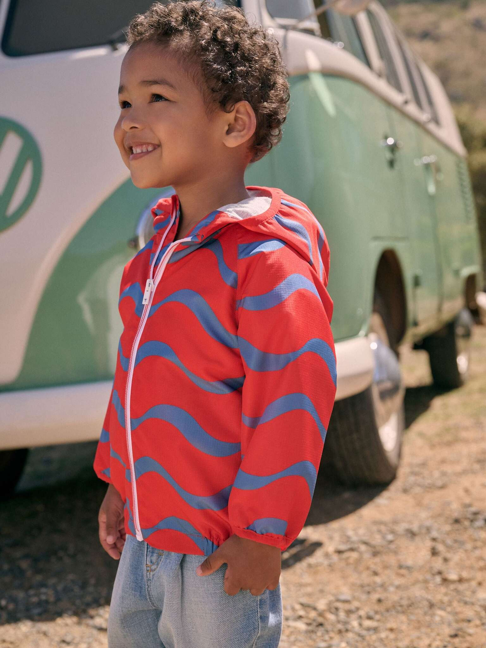 Куртка непромокаемая с капюшоном для мальчика Next E45-734, Бежевый