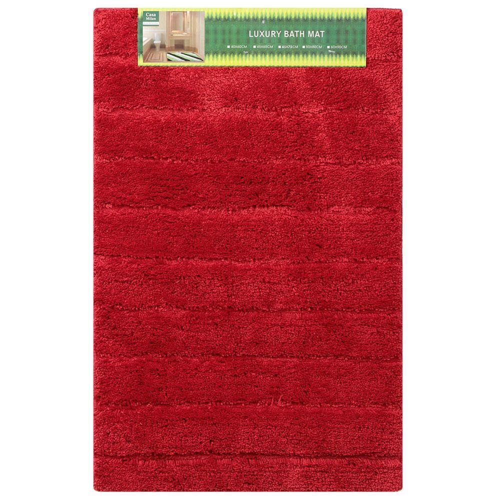 Коврик для ванной, 0.5х0.8 м, ПЭ, красн, Травка, Y259