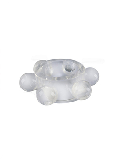 Прозрачное эластичное эрекционное кольцо с 6 шариками