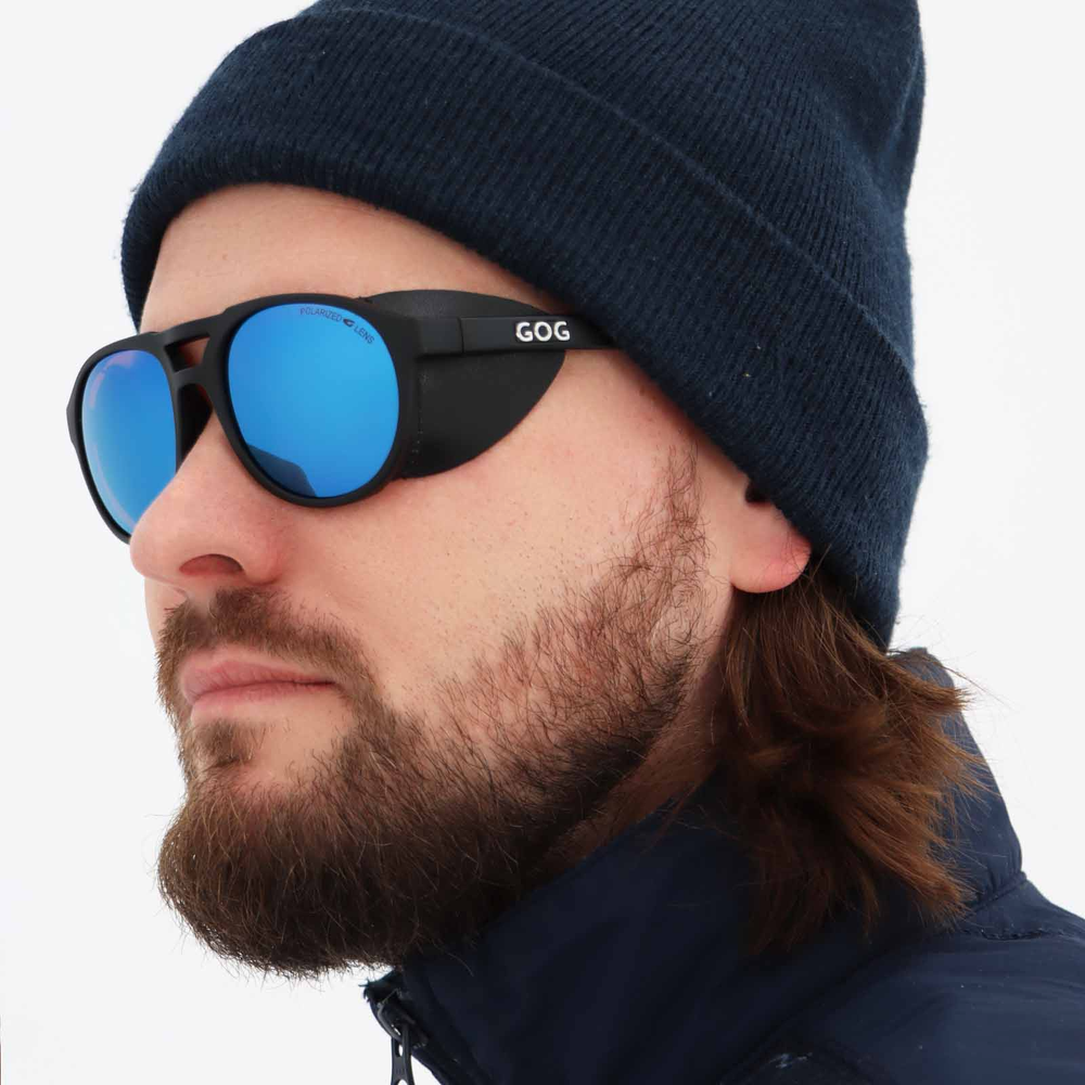 Спортивные очки GOG Nanga / Matt Black / Polarized Reflex White-Blue