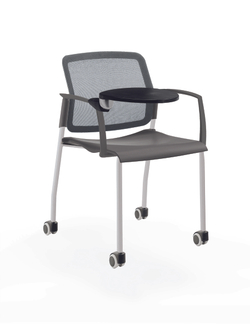 Movie стул со спинкой-сеткой на 4 ногах и колесах