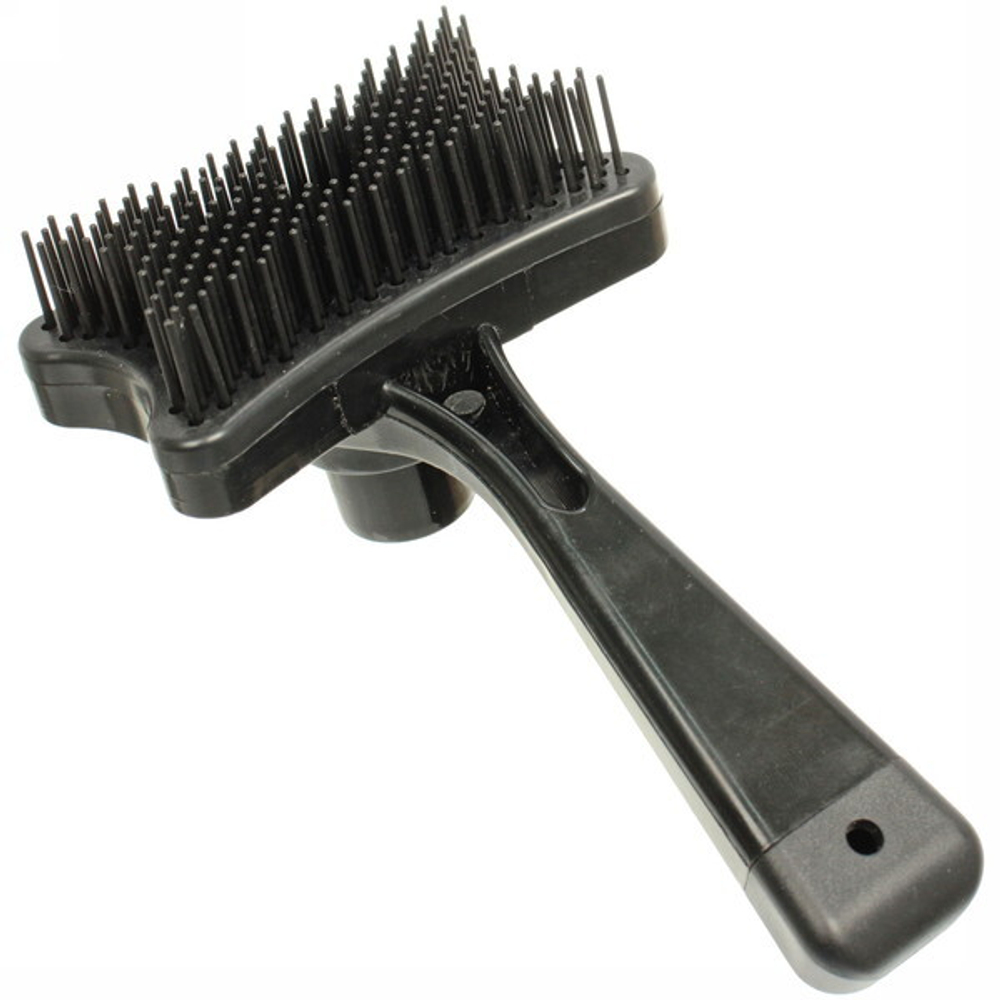 Расческа - пуходерка самоочищающаяся для собак и кошек «Пушок», цвет желтый, 13см (блистер)✦