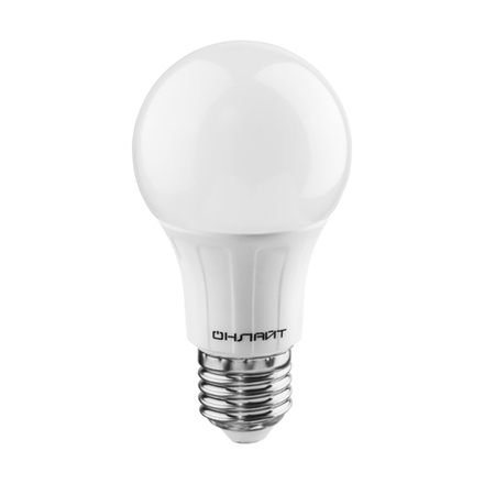 Лампа светодиодная LED Онлайт, E27, A60, 15 Вт, 4000 K, холодный свет