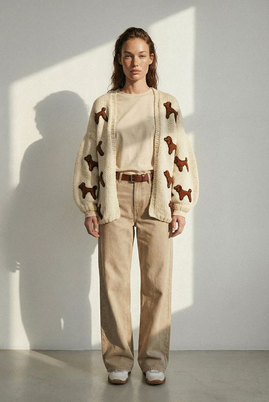 Кардиган Пудели с рукавами-фонариками / MIRSTORES