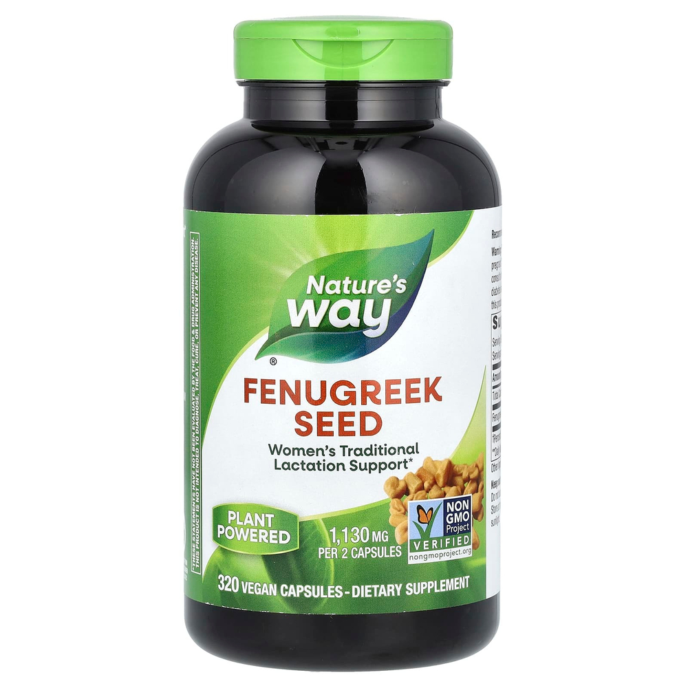 Nature's Way, семена пажитника, 1130 мг, 320 веганских капсул