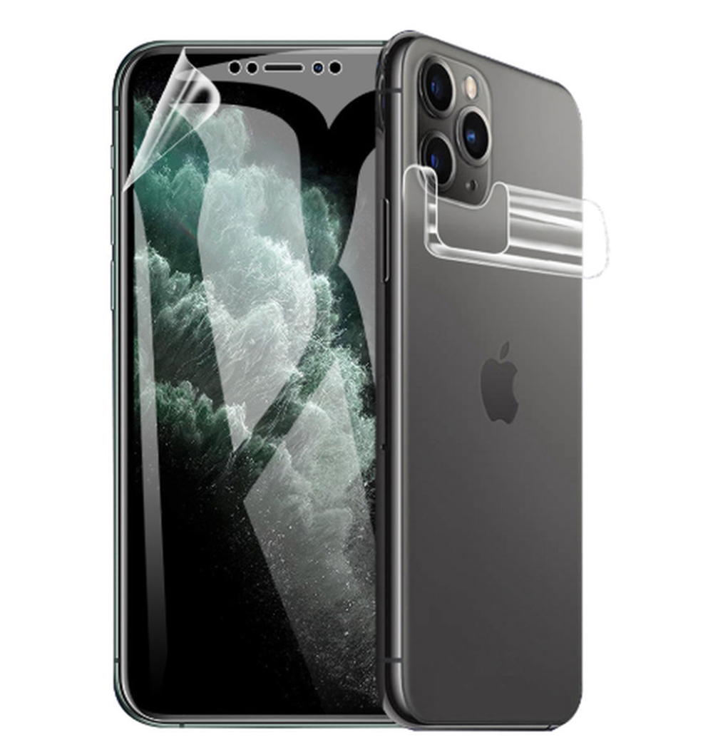 Защитная пленка гидрогелевая для iPhone Xr/11 (самовосстанавливающаяся глянцевая)