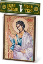 Икона "Архангел Гавриил" 6х9 на МДФ-6