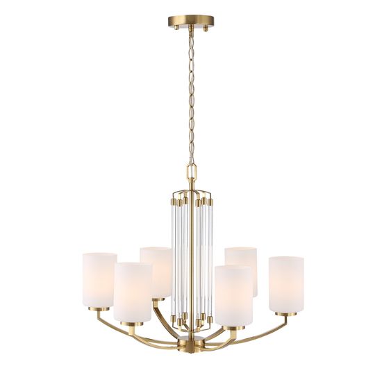 SL1403.303.06 Люстра подвесная ST-Luce Латунь/Прозрачный E27*6 40W OPALUS