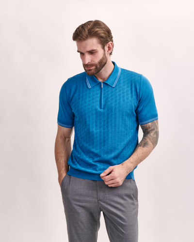 Поло с коротким рукавом на молнии Atelier Portofino