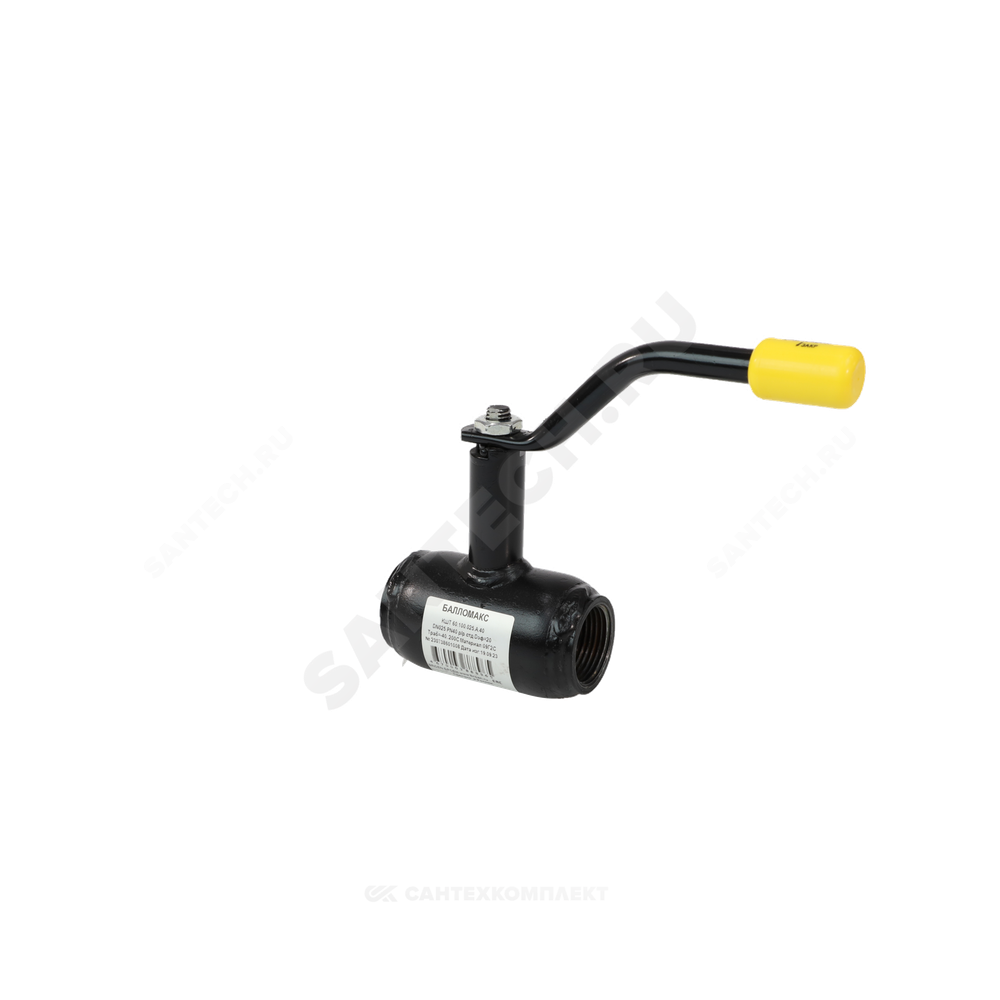 Кран шаровой сталь 09Г2С Ballomax КШТ 60.100 Ду 20 Ру40 ВР L=75мм BROEN КШТ 60.100.020.А.40