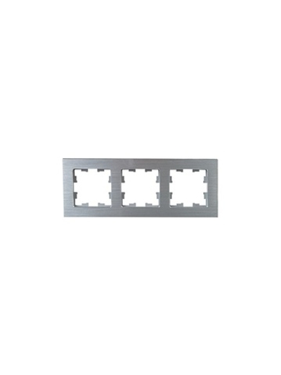 Рамка 3-м BRITE РУ-3-1-БрА металл алюм. IEK BR-M32-M-K47