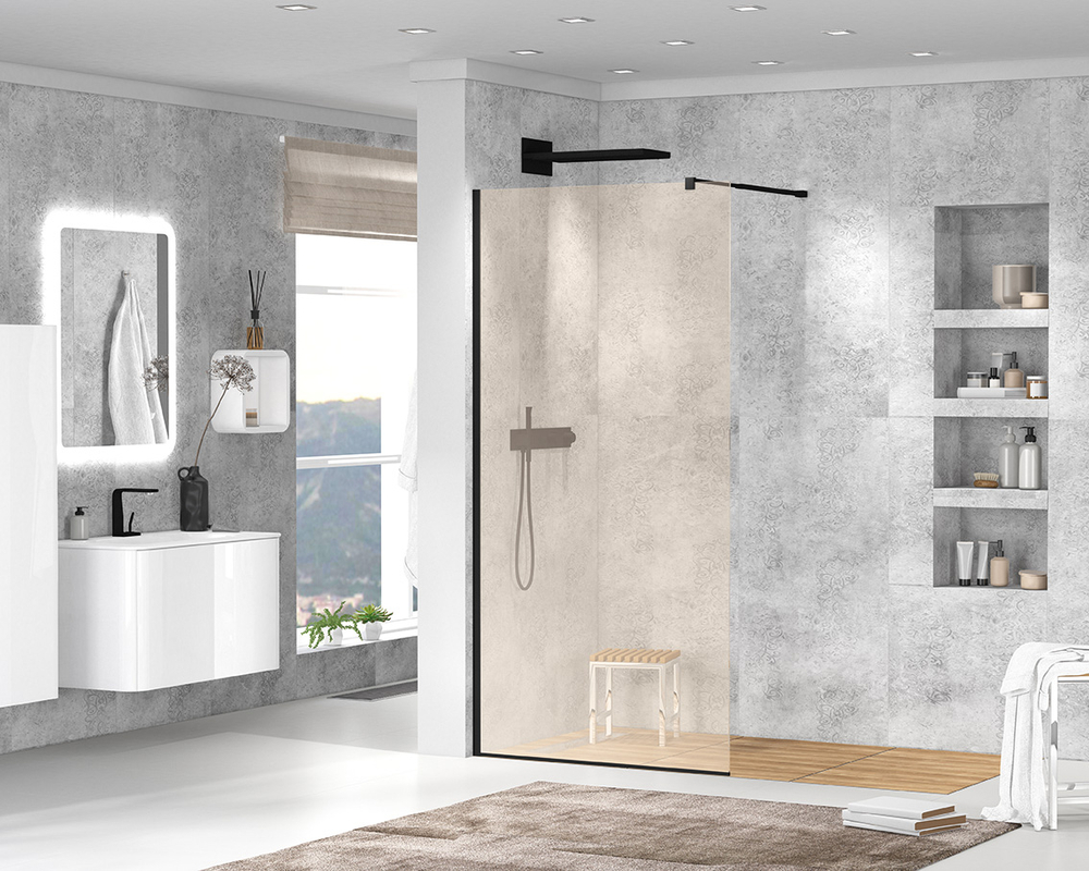 Душевая перегородка Cezares LIBERTA-L-1-90-BR-NERO