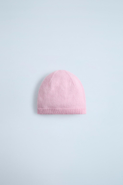 ZARA ШАПОЧКА ИЗ 100% КАШЕМИРА, РОЗОВЫЙ