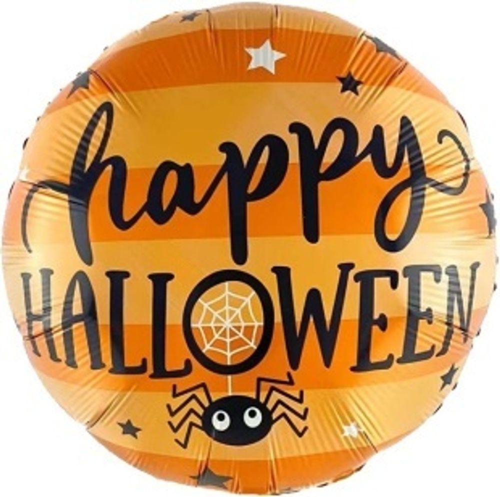 К Шар (18''/46 см) Круг, Хэллоуин, Оранжевый(БГ-15)