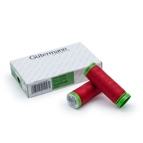 Нитки для тонких тканей Gutermann Extra Fine 150 (200 метров), 5 кат. | 156 красный