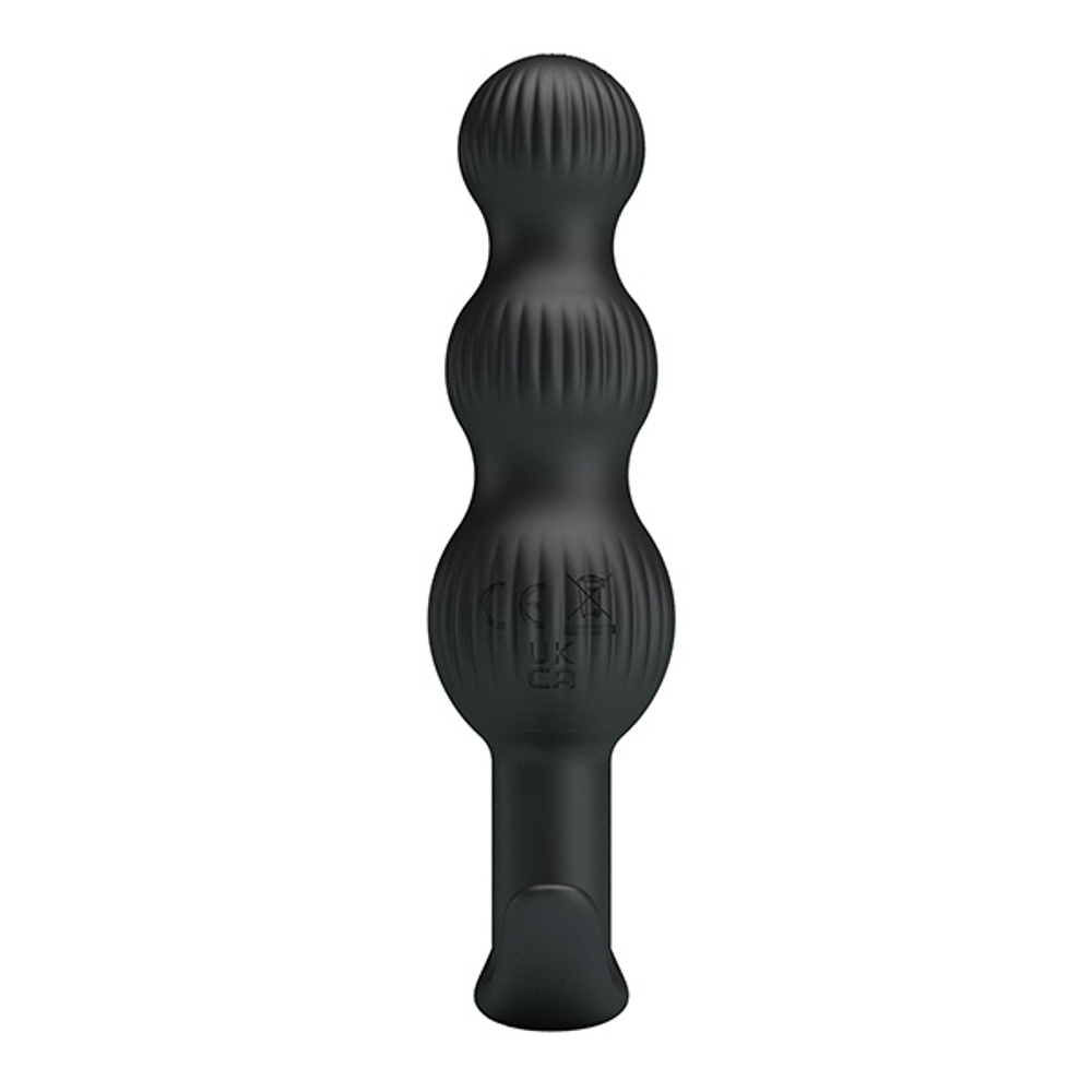 Черная анальная вибровтулка 10,9см Pretty Love Sidney Anal Vibrator Black BI-040173