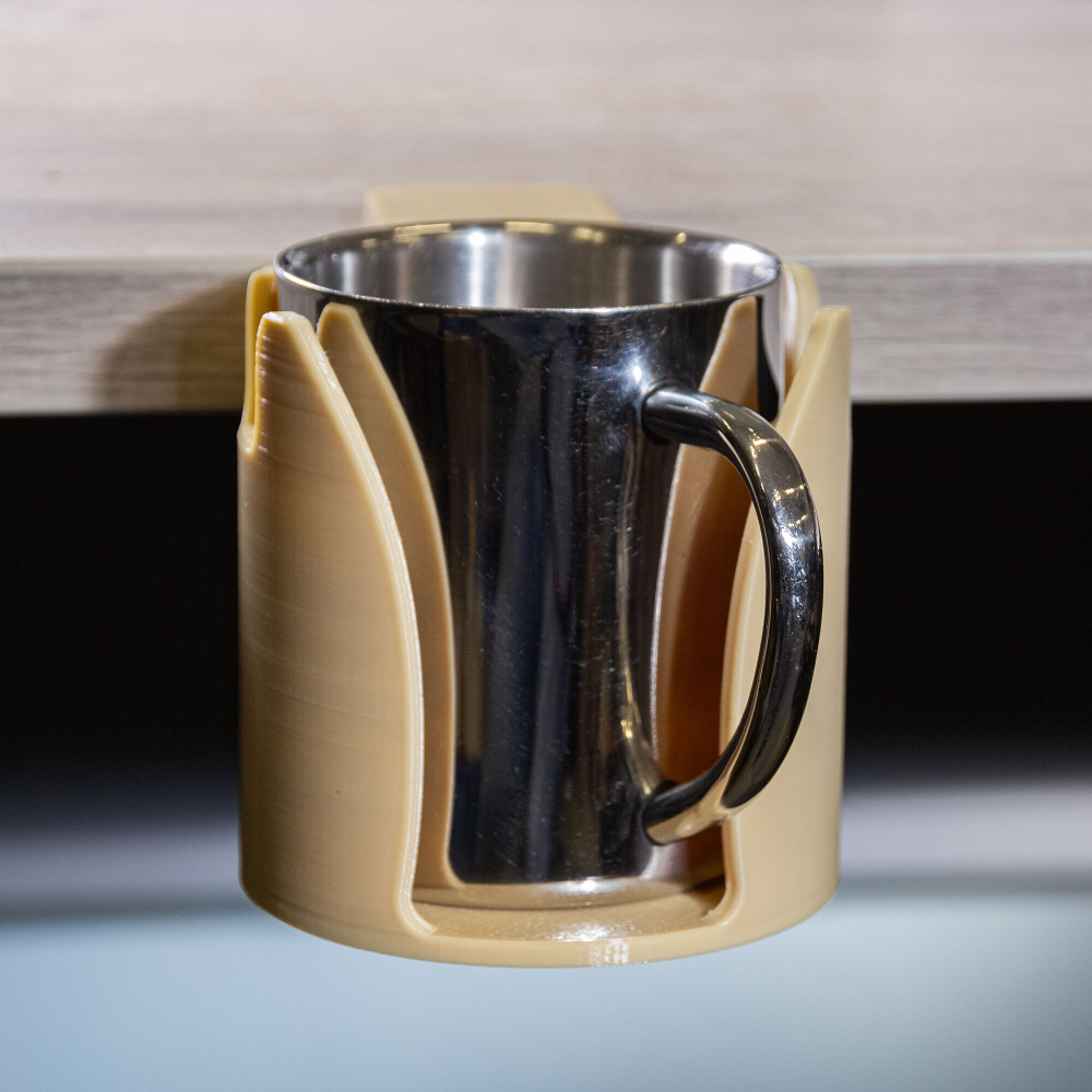 Подставка для кружки/стакана с креплением к столешнице, бежевый