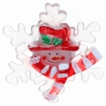 Фигурка с подсветкой «Снежинка со Снеговичком» 9,5*4 см (на присоске)