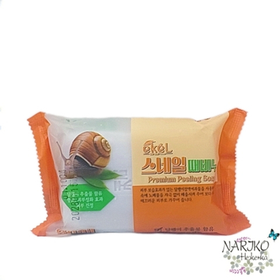 Отшелушивающее мыло для лица и тела Муцин улитки EKEL Premium Peeling Soap Snail, 150 гр.
