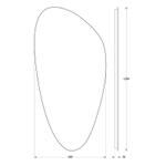Зеркало Evoform с LED-подсветкой 26 W 60х120 см Без выключателя Нейтральный белый свет