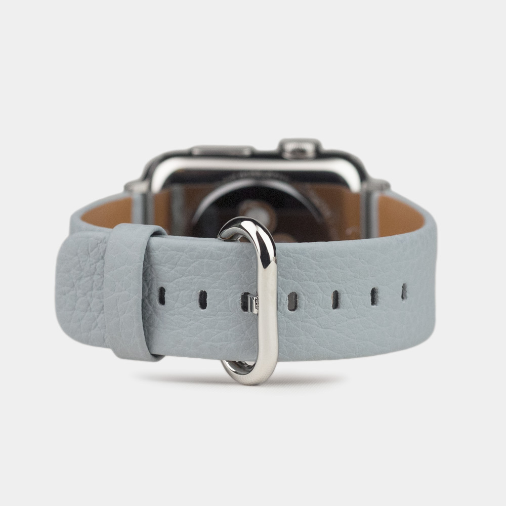 Ремешок кожаный для Apple Watch 42/44mm Classic голубого цвета