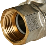 Кран шаровой полнопроходной STOUT - 1" (ВР/НР-американка PN40, Tmax 150°C, ручка-бабочка черная)