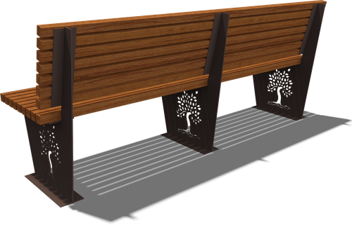 Диван парковый с фигурной резкой Флоренция