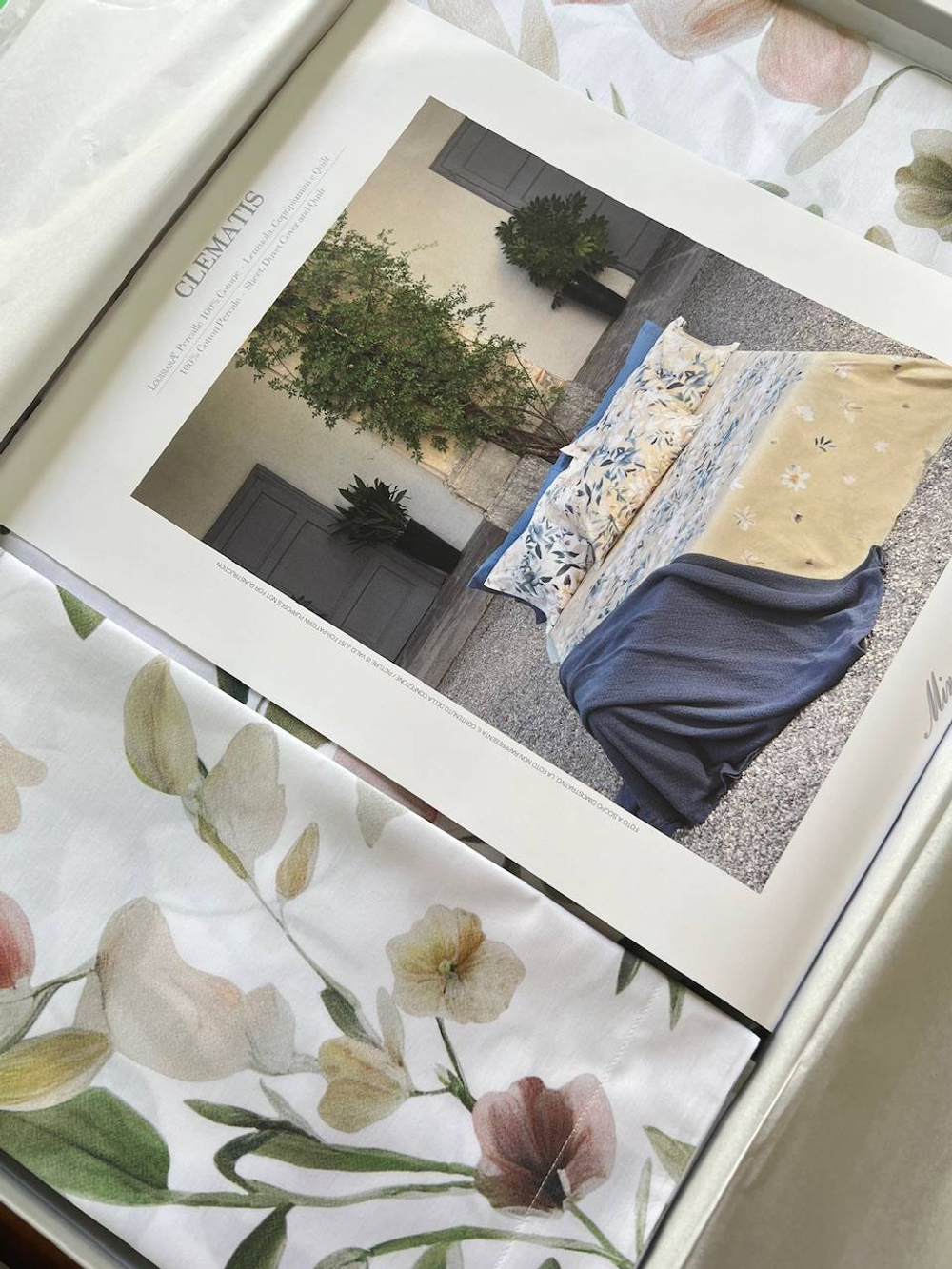 Постельное белье 2 спальное евро Mirabello Clematis серо-розовое