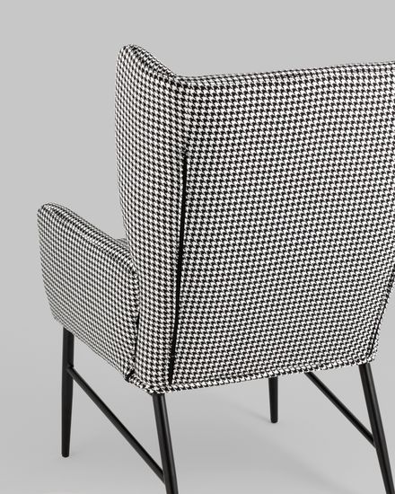 Кресло Мэйден гусиная лапка черно-белый