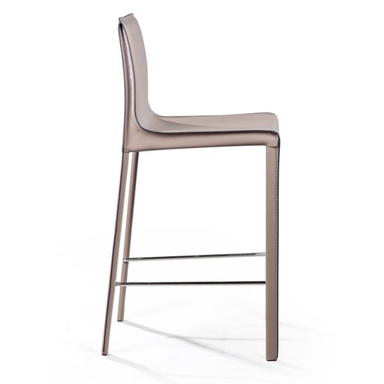 Стул полубарный Barrie, кожа капучино