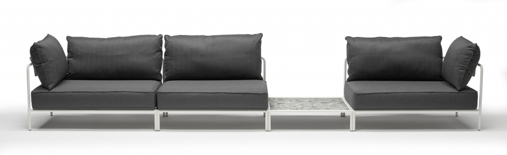 Модуль центральный с подушками Scab Design Flap, лен, графит