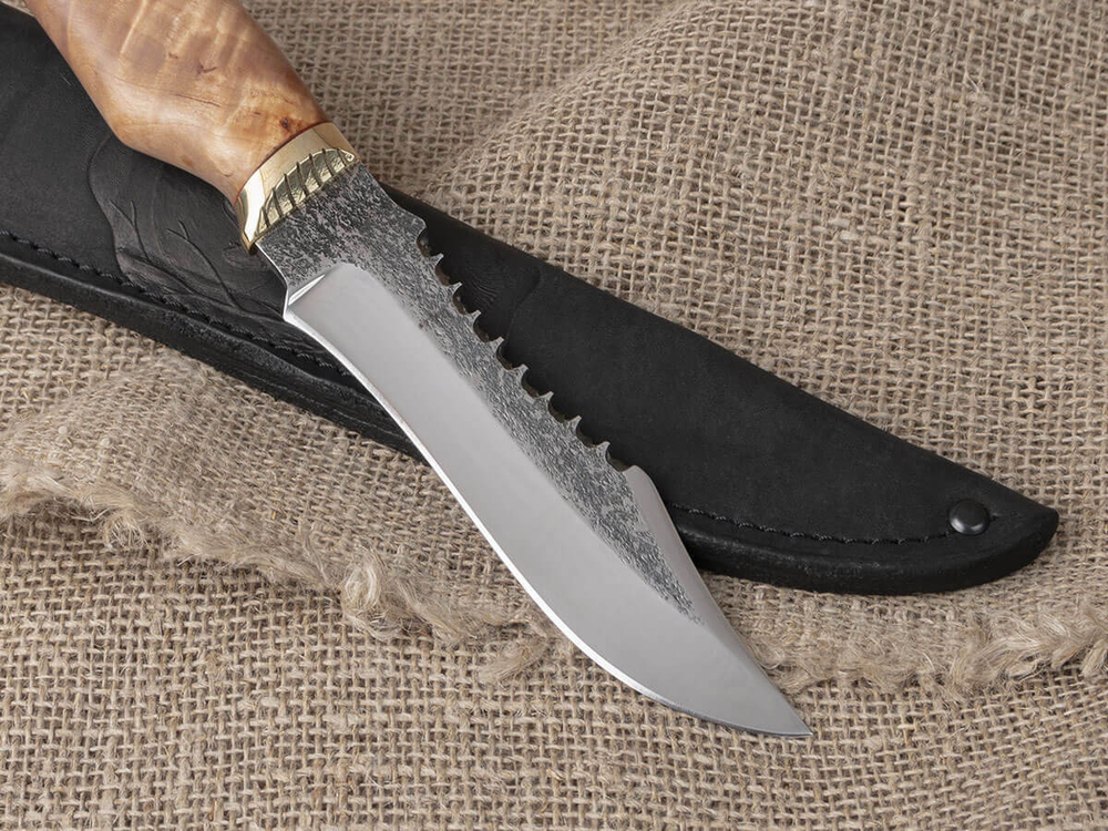 Нож "Щукарь", сталь Bohler N690, рукоять стабилизированная береза