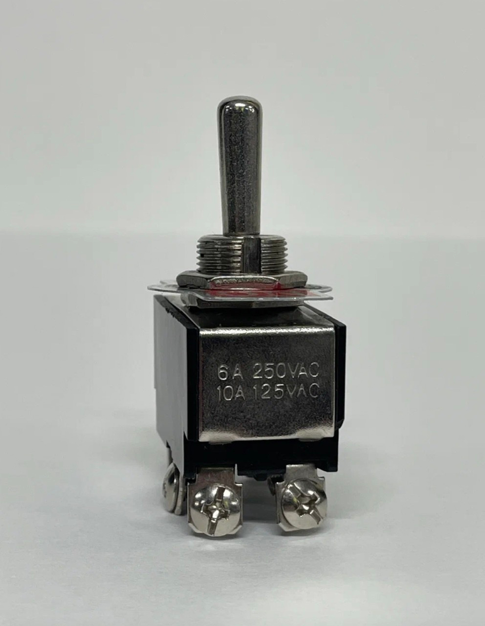 Тумблер (ON-OFF-ON) выключатель в металле на 6 контактов, TG (1 шт.)