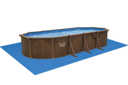 Стальной бассейн Bestway Hydrium Pool Set 732х366х132 см + песочный ф/насос 5678 л/ч, лестница, тент, подстилка (561CW BW)