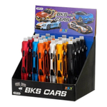 Ручка шариковая, автоматическая, Basir, синие чернила, серия "ГОНОЧНАЯ МАШИНА", 24 шт