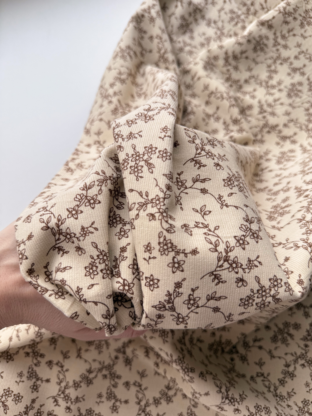 Микровельвет 100% хлопок Цветочный вальс