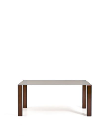 Стол Adularia из коричневого закаленного стекла 160 x 90 см