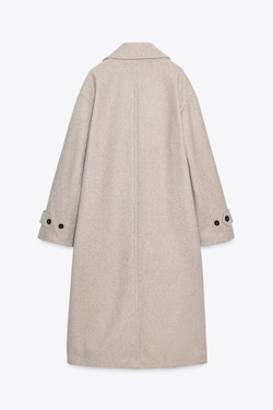 ZARA МЯГКОЕ ПАЛЬТО, БЕЖЕВЫЙ
