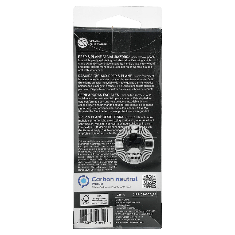 Tweezerman, очищающие и очищающие средства для лица, 3 шт.