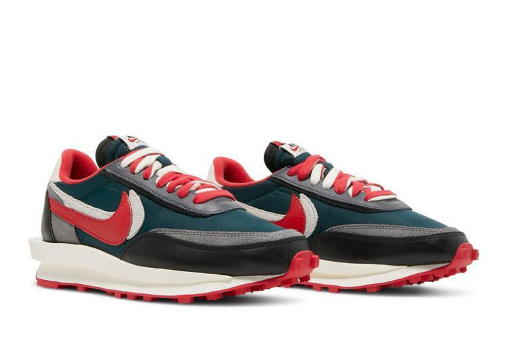 Кроссовки Sacai X Undercover X Nike Ldwaffle Midnight Spruce And University Red