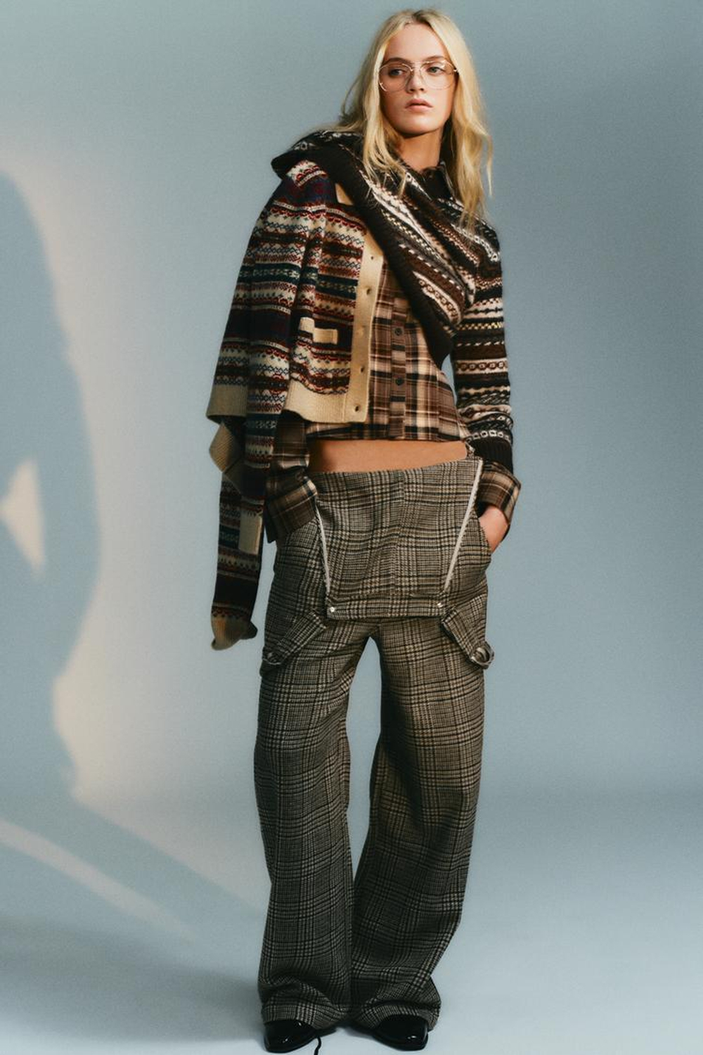 ZARA ЖАККАРДОВЫЙ СВИТЕР, РАЗНОЦВЕТНЫЙ