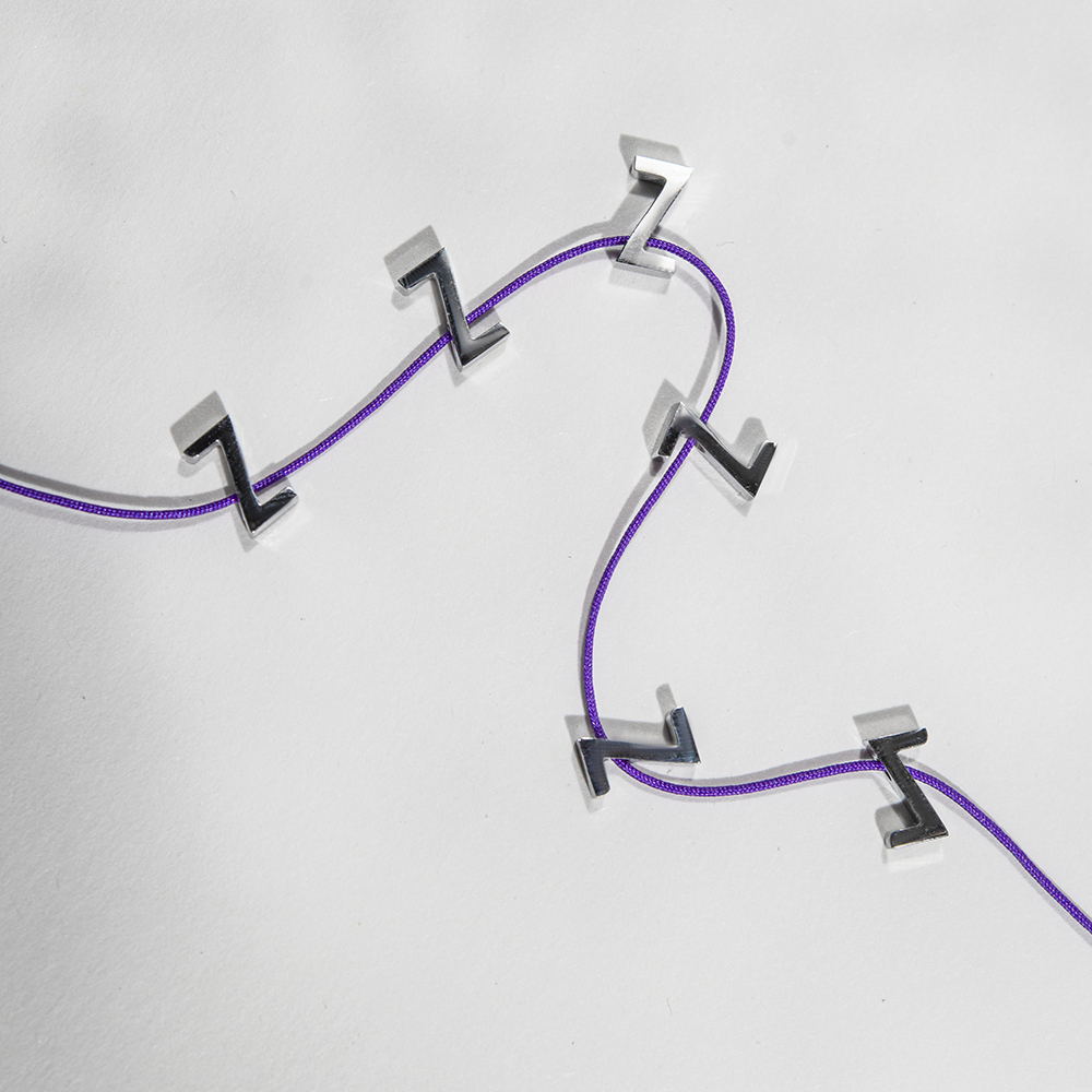 Подвеска в форме буквы "Z", 8мм, сталь без покрытия