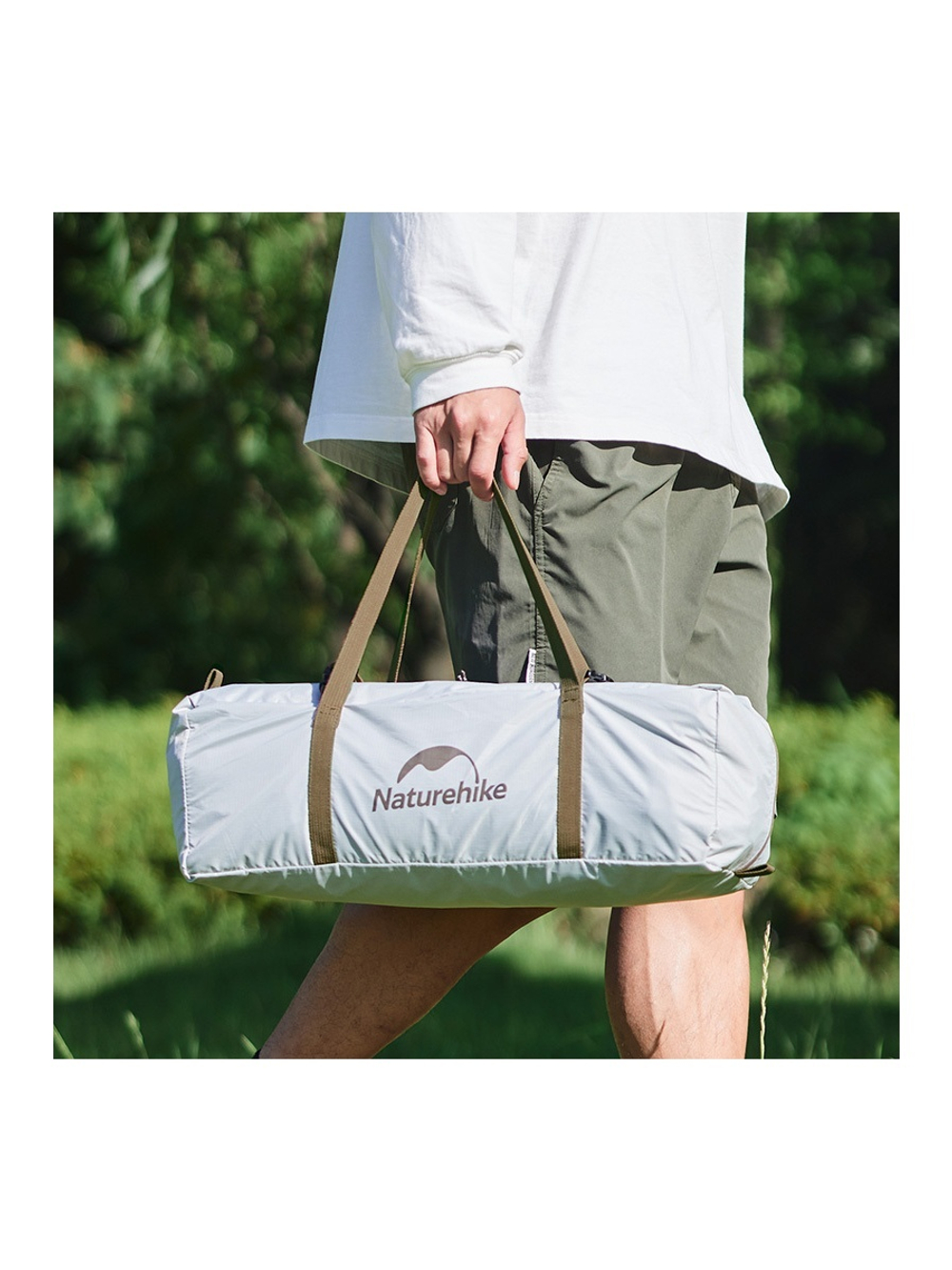 Палатка Naturehike Cloud-Creek (Yun chuan) 3-местная, алюминиевый каркас, серая, серия ВИНИЛ