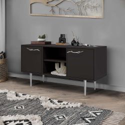 Тумба под ТВ Арт Колор matte 117см Стайл Сильвер Терпкий коричневый матовый