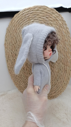 Комбенизон кролика серый