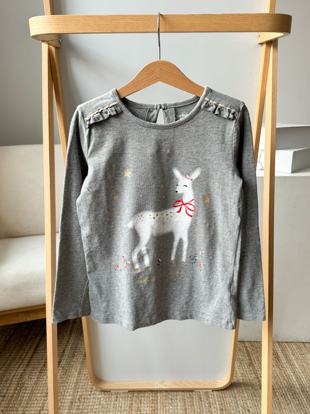 Хлопковый лонгслив Carter's, 128